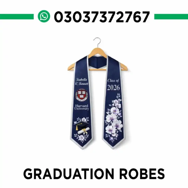 Gradution Robe Ropes Graduation Ropes Printing | Customized Sash Printing in Pakistan